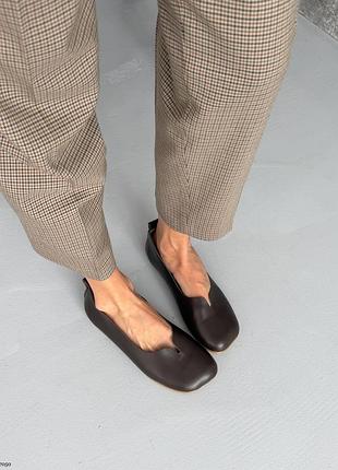 Балетки шкіряні