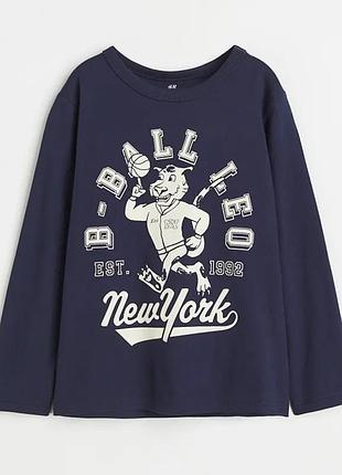 Детская кофта лонгслив реглан b-ball leo h&amp;m на мальчика 10785