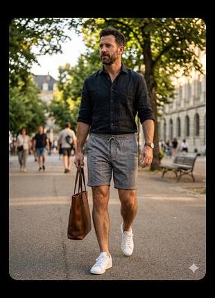 Шорты мужские серые h&m l