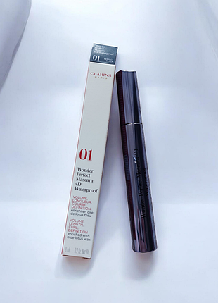 Clarins wonder perfect mascara 4d waterproof
водостійка туш з екстрактом блакитного лотоса, 8 мл.