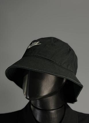 Панама nike чорна / бежева 2