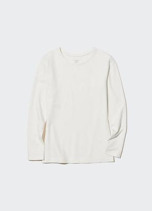 Молочний лонгслів від uniqlo heattech extra warm.