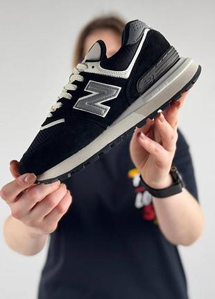 Женские кроссовки new balance 574 legacy black white