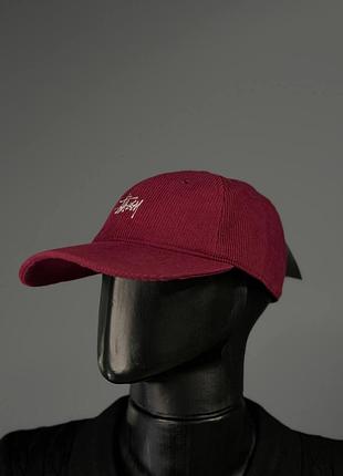 Кепка stussy чорна / червона / коричнева