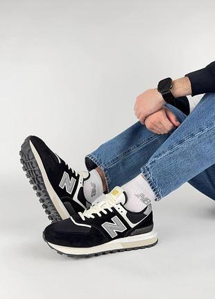 Мужские кроссовки new balance 574 legacy black white