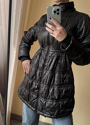 Пухове пальто жіноче чорне s-l