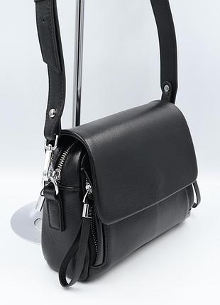 Сумка жіноча шкіряна polina &amp; eiterou c1123 black