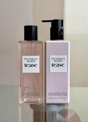 Набір спрей / міст та лосьйон люксової серії victoria's secret tease fine fragrance