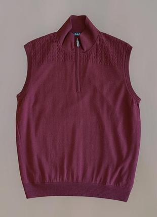 Вовняна жилетка-светр bobby jones wool golf vest з підкладкою спортивна джемпер/пуловер/безрукавка