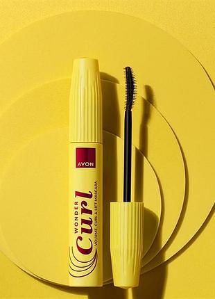 Тушь для ресниц avon wonder curl volume, curl &amp; lift mascara черная