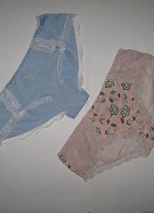 10-12 new look комплект очаровательные нежные трусики с кружевом