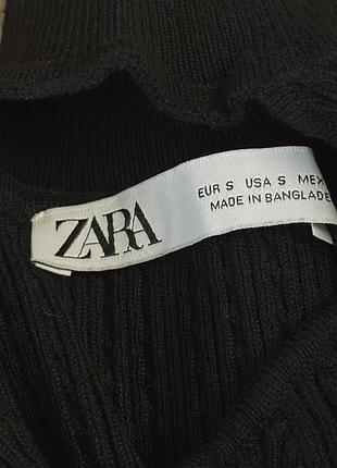 В’язаний жіночий гольф zara чорний xs базовий теплий 4