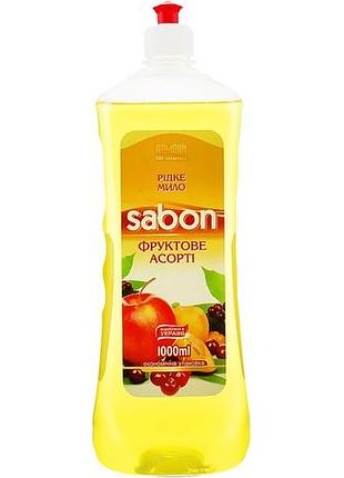 Рідке мило армоні sabon фруктове асорті запаска пуш-пул 1000 мл