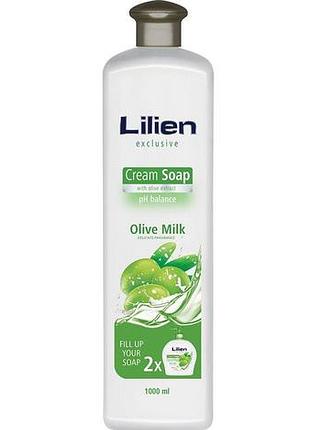 Жидкое крем-мыло lilien exclusive olive milk 1 л