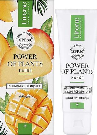 Енергетичний крем для обличчя lirene power of plants манго spf 30 50 мл