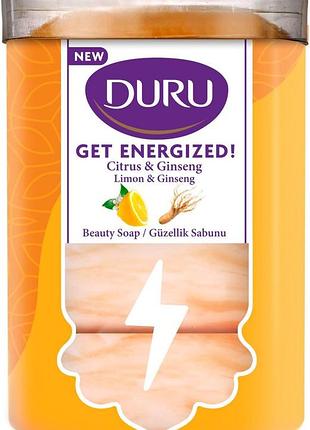 Мыло duru get energized с экстрактом корня женьшеня и ароматом лимона 4 х 90 г