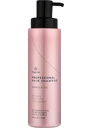 Профессиональный увлажняющий шампунь для волос bogenia marula oil 400 мл