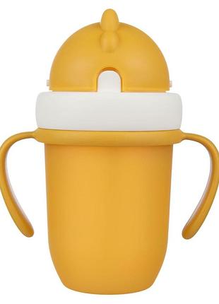 Детская кружка с силиконовой трубочкой canpol babies 56/522 yel 9 м+ 210 мл