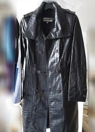 Тренч/пальто з натуральної шкіри, gany + подарунок.