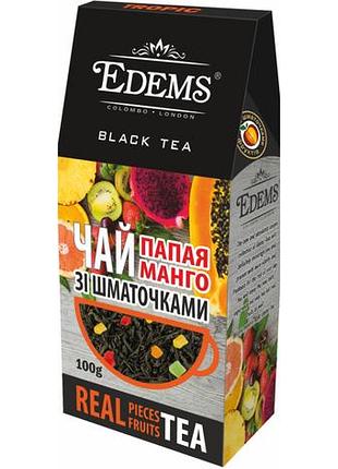 Чай черный edems с кусочками папая манго 100 г