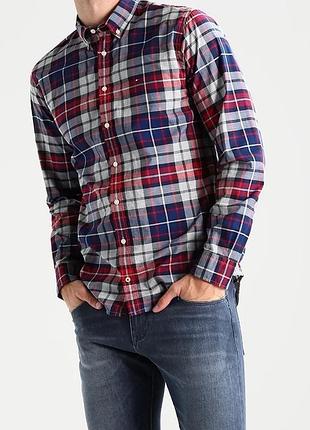 Tommy hilfiger чоловіча сорочка, рубашка, сорочка в клітинку