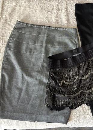 Стильная юбка-карандаш zara basic - s-m 3