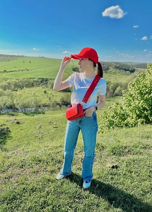 Сумка жіноча,еко шкіра,червоного кольору