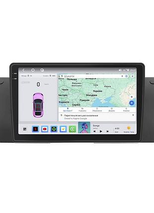 Штатна магнітола lesko для bmw x5 i (e53) рестайлінг 2003-2006г 9" 4/64 qled carplay 4g wi-fi gps 360 prime
