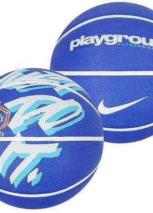 М'яч баскетбольний nike everyday playground 8p graphic deflated graphic синій розмір 5 (оригінал)