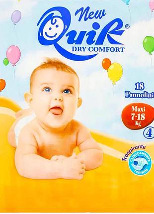 Подгузники детские quik 4 (7-18 кг) 18 шт