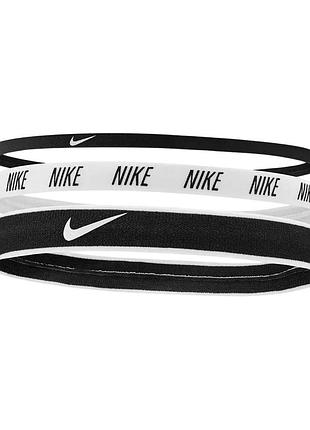 Повязки на голову nike mixed width headbands 3pk белый, черный, универсальный (one size) n.000.2548.930.os (оriгинал)
