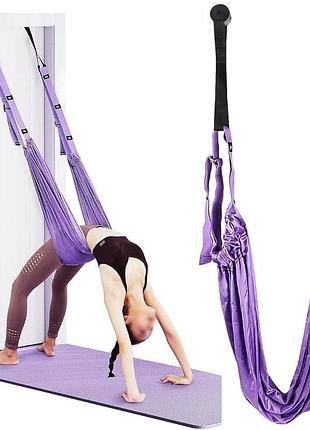 Гамак для йоги із кріпленням на двері air yoga rope lt-2090