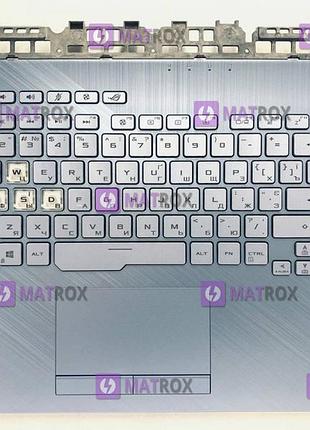 Оригінальна клавіатура для ноутбука asus rog strix g15 g512li, g512lw, g531gt, g531gu series, ua, блакитний