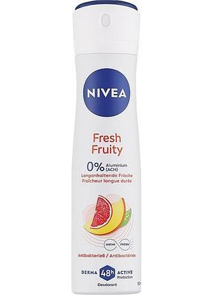 Дезодорант-антиперспирант женский nivea fresh fruity спрей 150 мл