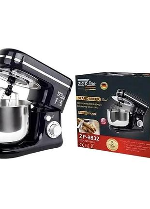 Тестомес zepline zp-9832 миксер с чашей 5л из нержавеющей стали 3500 вт top shop ua_
