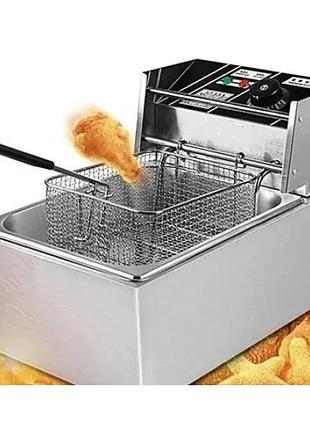 Фритюрница профессиональная dotvix electric fryer d-803 электрическая 3200w 8l top shop ua_