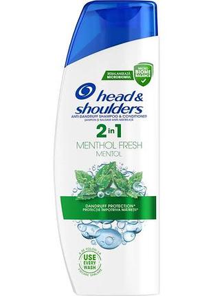 Шампунь head & shoulders 2в1 свежесть ментола 330 мл