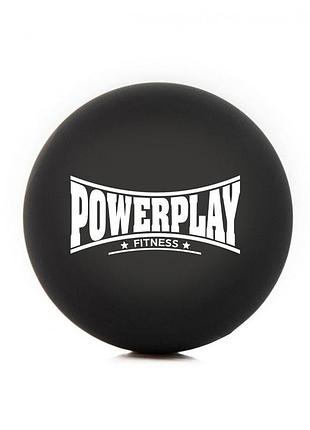 Масажний силіконовий м'яч powerplay pp-4354 silicone lacrosse ball (6.3см.) чорний 5180731