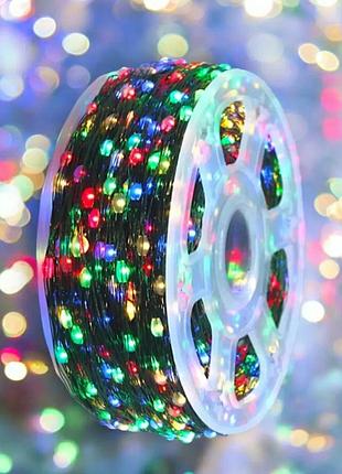 Гірлянда на котушці роса 50 м,500 led з пультом мультик top shop ua_