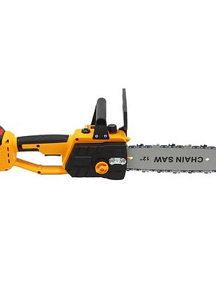 Акумуляторна ланцюгова пила 12 inch electric saw yellow 1600вт 21v li-ion 7904 top shop ua_