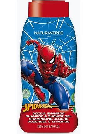 Детский шампунь-гель для душа 2в1 naturaverde kids spider-man 250 мл