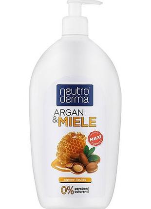 Жидкое мыло neutro derma с аргановым маслом и медом дозатор 1000 мл