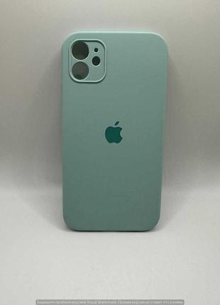Чохол silicone case square full camera protective (aa) для apple iphone 11 (6.1") (бірюзовий / turquoise) 40234* 40234 4