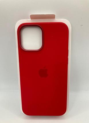 Чохол iphone 12 pro max silicone case magsafe red