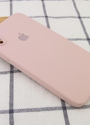 Чохол silicone case square full camera protective (aa) для apple iphone xs / x (5.8") (рожевий / pink sand) 40231 2