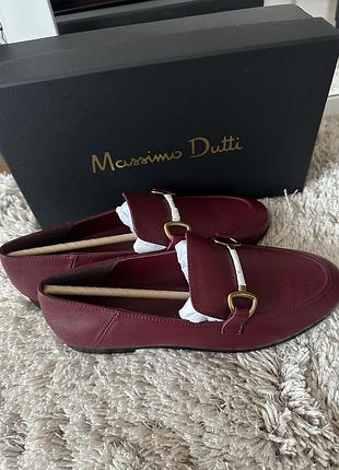 Лофери з натуральної шкіри  massimo dutti