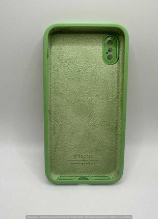 Чохол silicone case square full camera protective (aa) для apple iphone xs (5.8") (мятний / mint) 40231* 40231 2