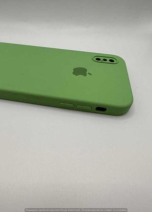 Чохол silicone case square full camera protective (aa) для apple iphone xs (5.8") (мятний / mint) 40231* 40231 3