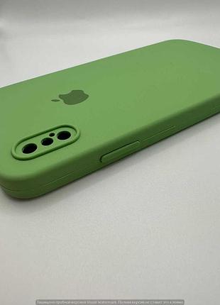 Чохол silicone case square full camera protective (aa) для apple iphone xs (5.8") (мятний / mint) 40231* 40231 4