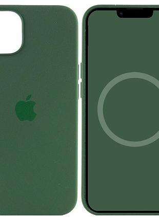 Чохол silicone case (aaa) full with magsafe and animation для apple iphone 14 pro (6.1") (зелений / olive) 72056 72056 72056